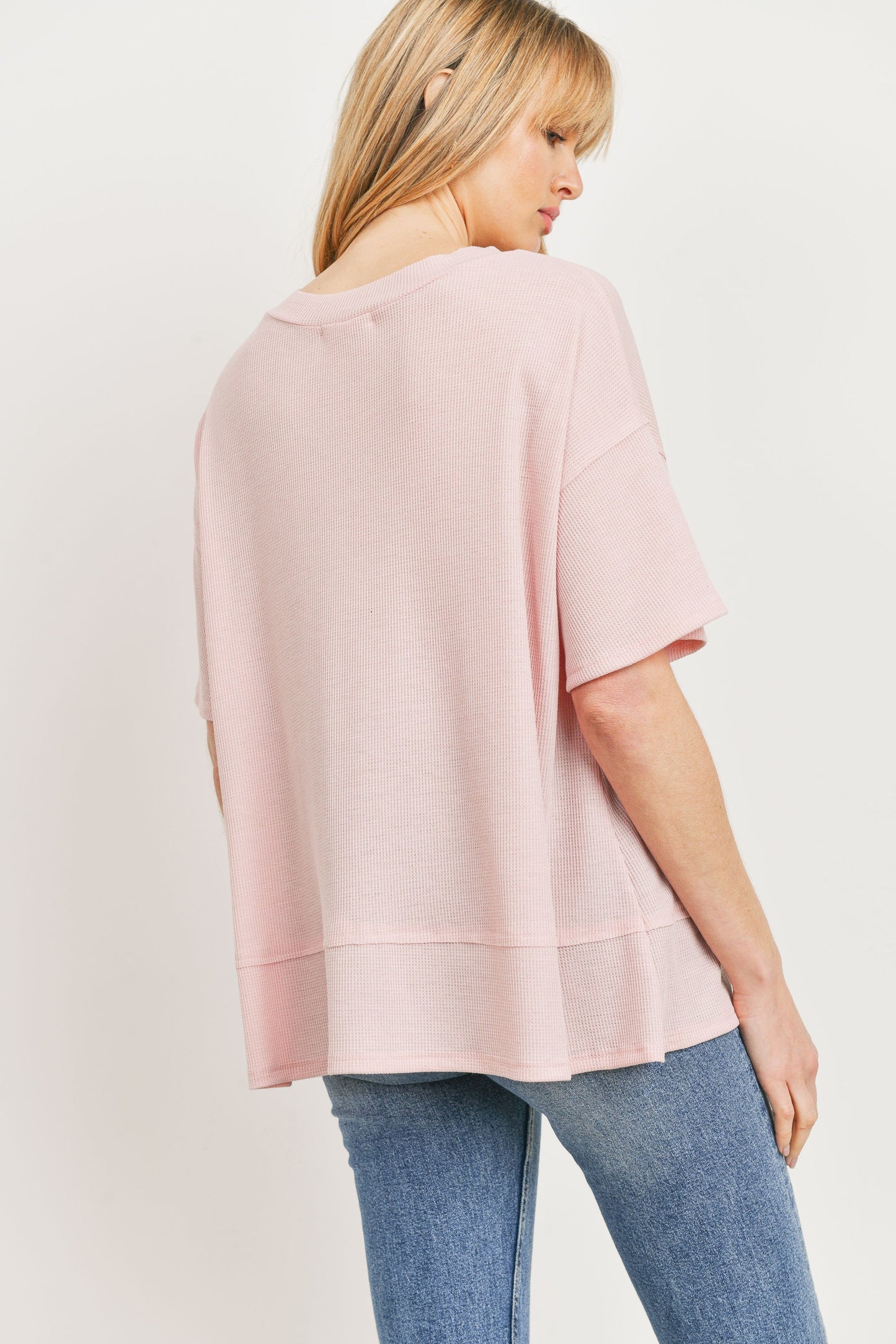 FOUR COLORS - Sandy Round Neck Short Sleeve Top