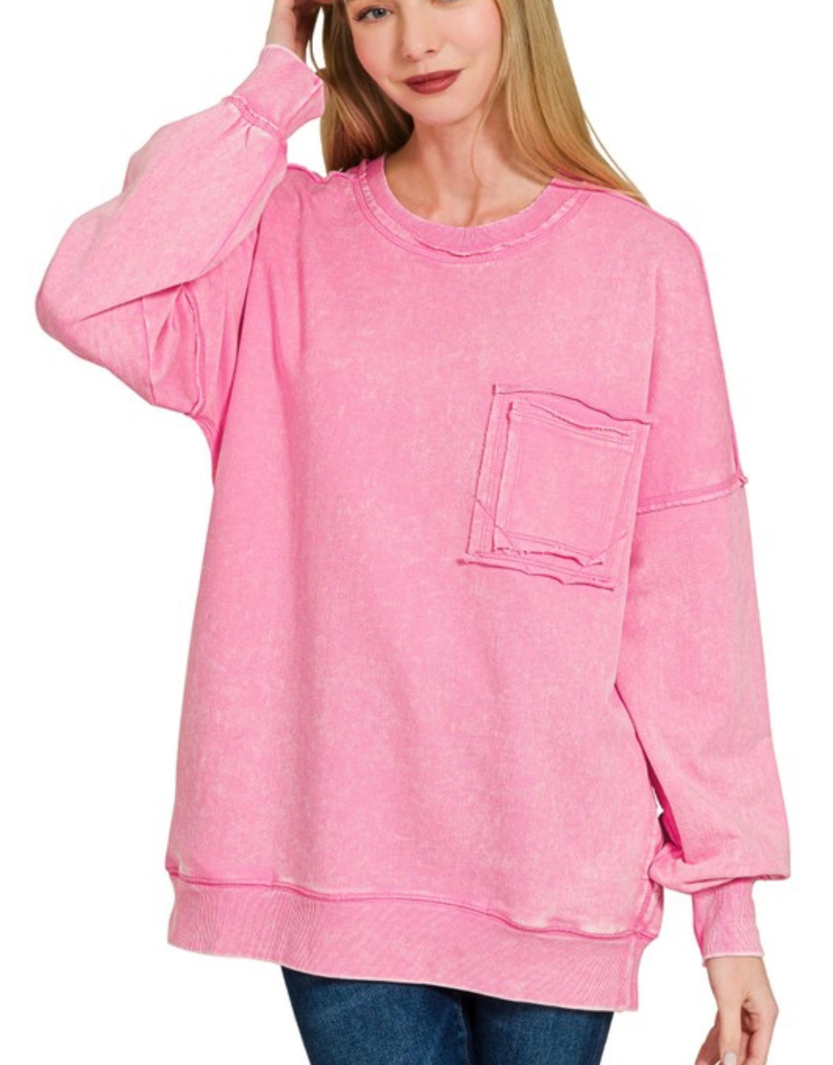 FIVE COLORS : Amelia French Terry Pocket Pullover