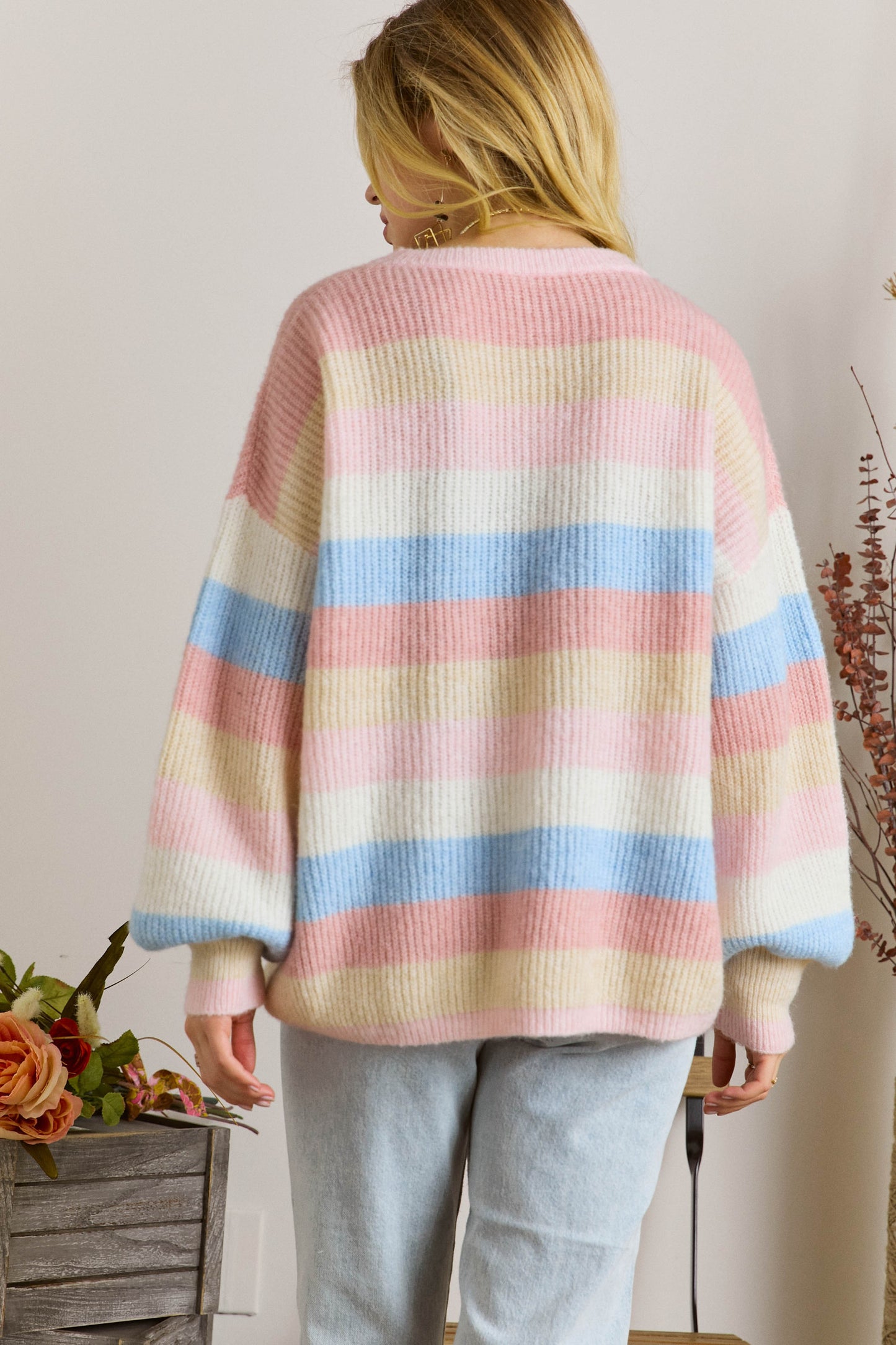 Pastel Dream Striped Sweater