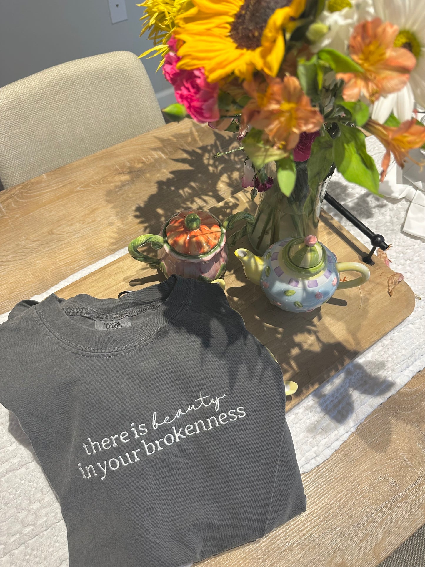 There is Beauty in your Brokenness Embroidered Tee