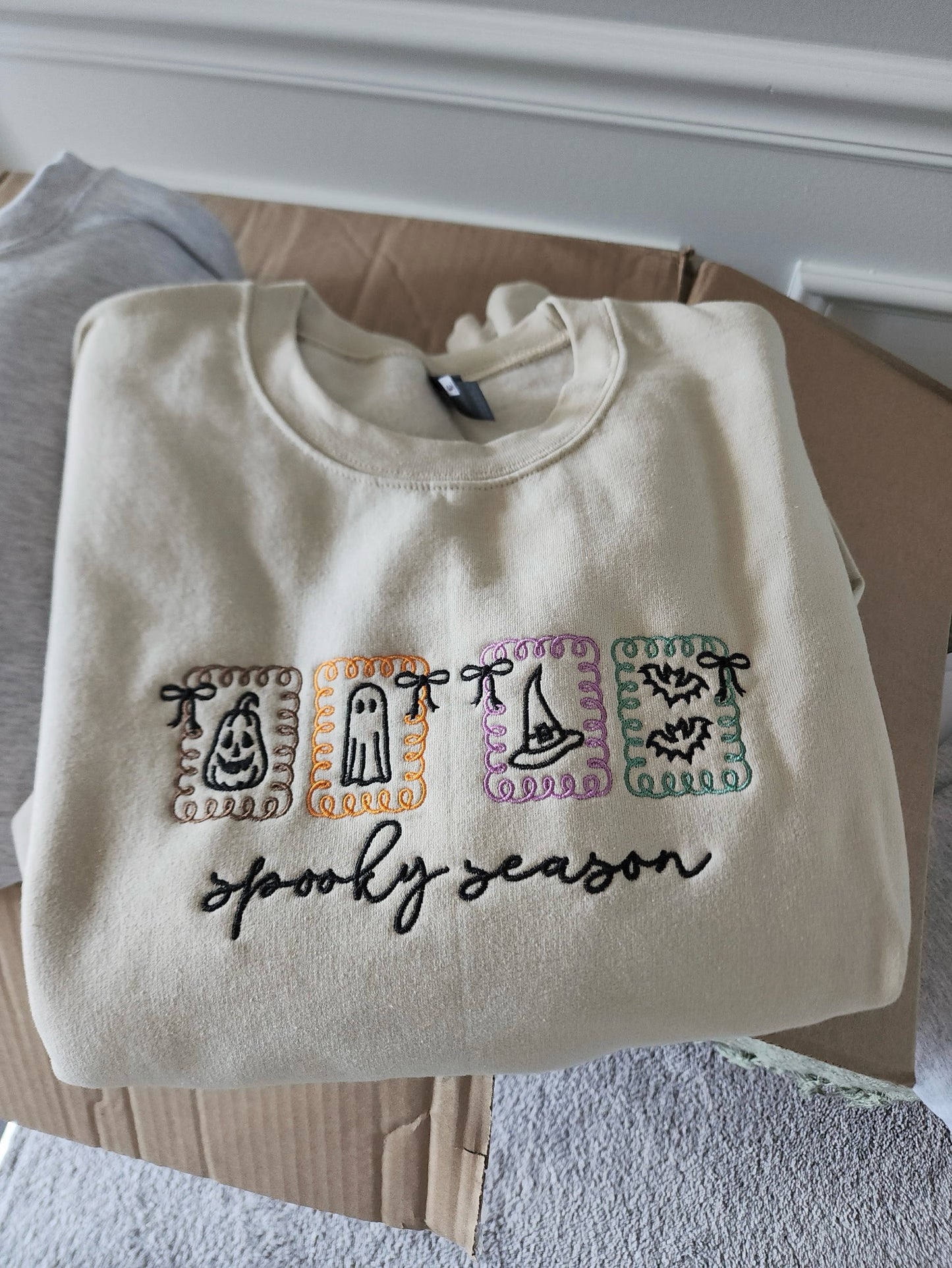 Spooky Season Stamp Embroidered Crewneck