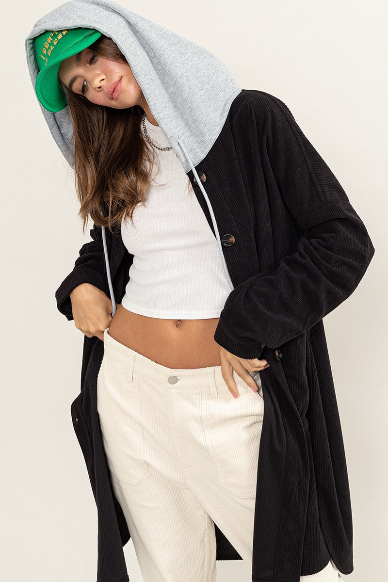 The Avril Corduroy Hoodie Jacket