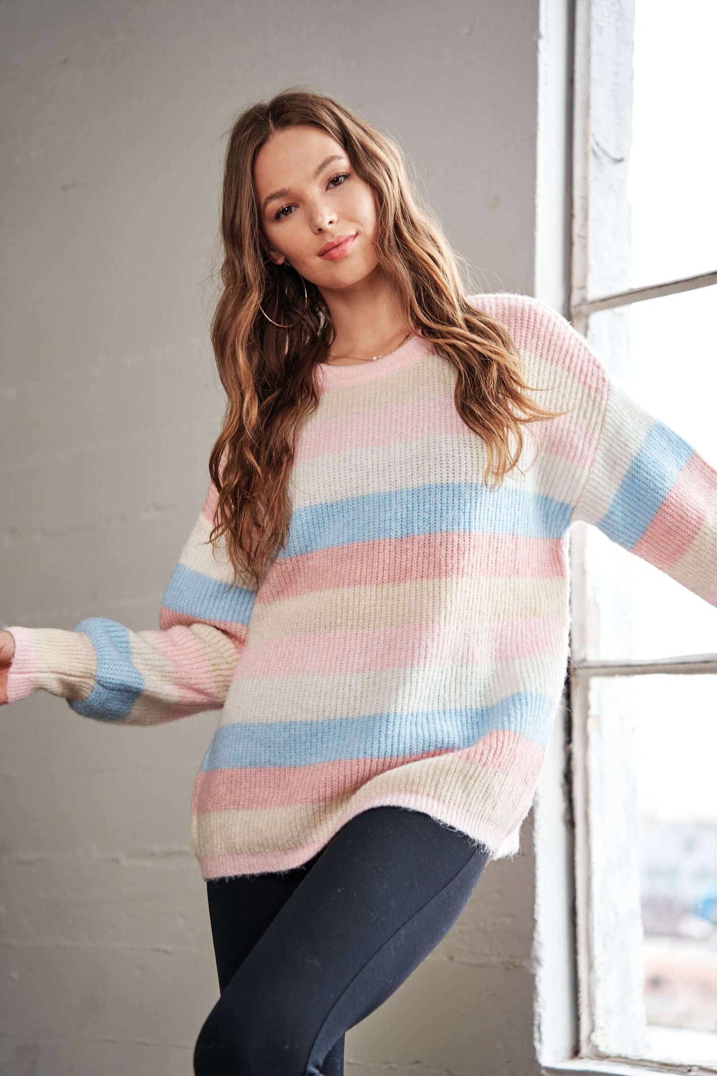 Pastel Dream Striped Sweater