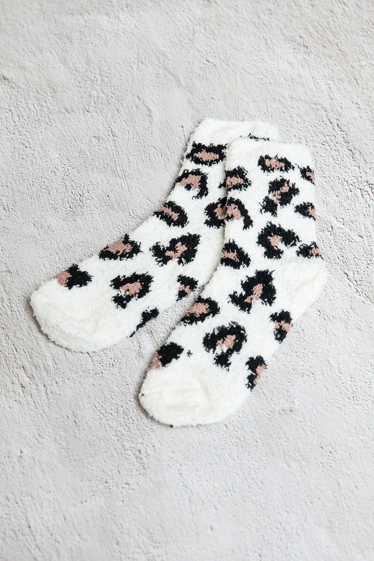 TWO COLORS -Animal Print Fuzzy Socks