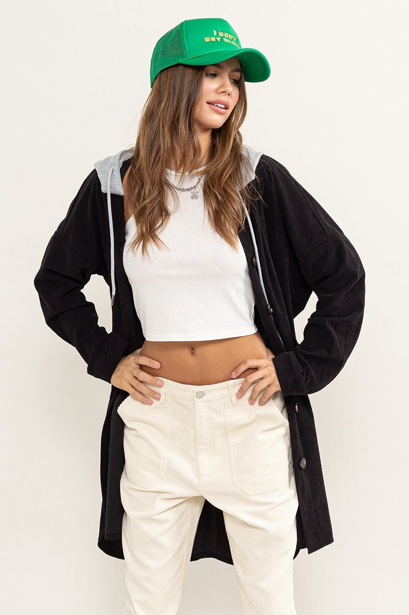 The Avril Corduroy Hoodie Jacket