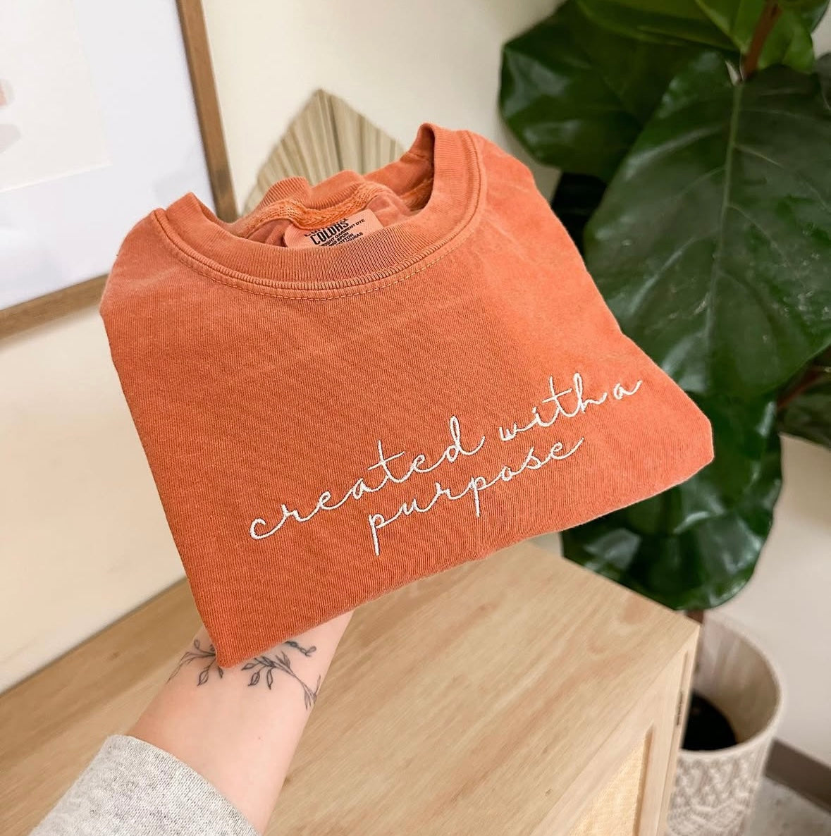 Created With a Purpose Embroidered Tee