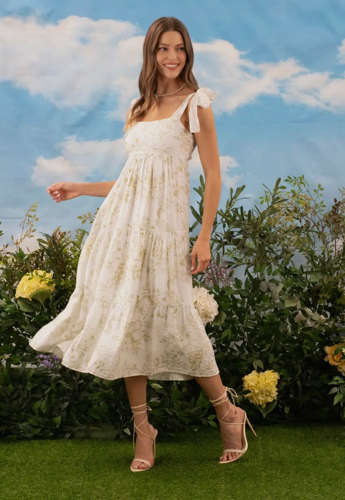 Fruit Blossom Midi Dress