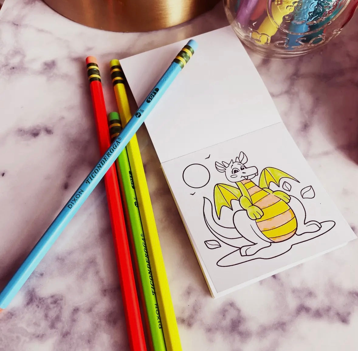 Mini Mythical and Magical Coloring Books