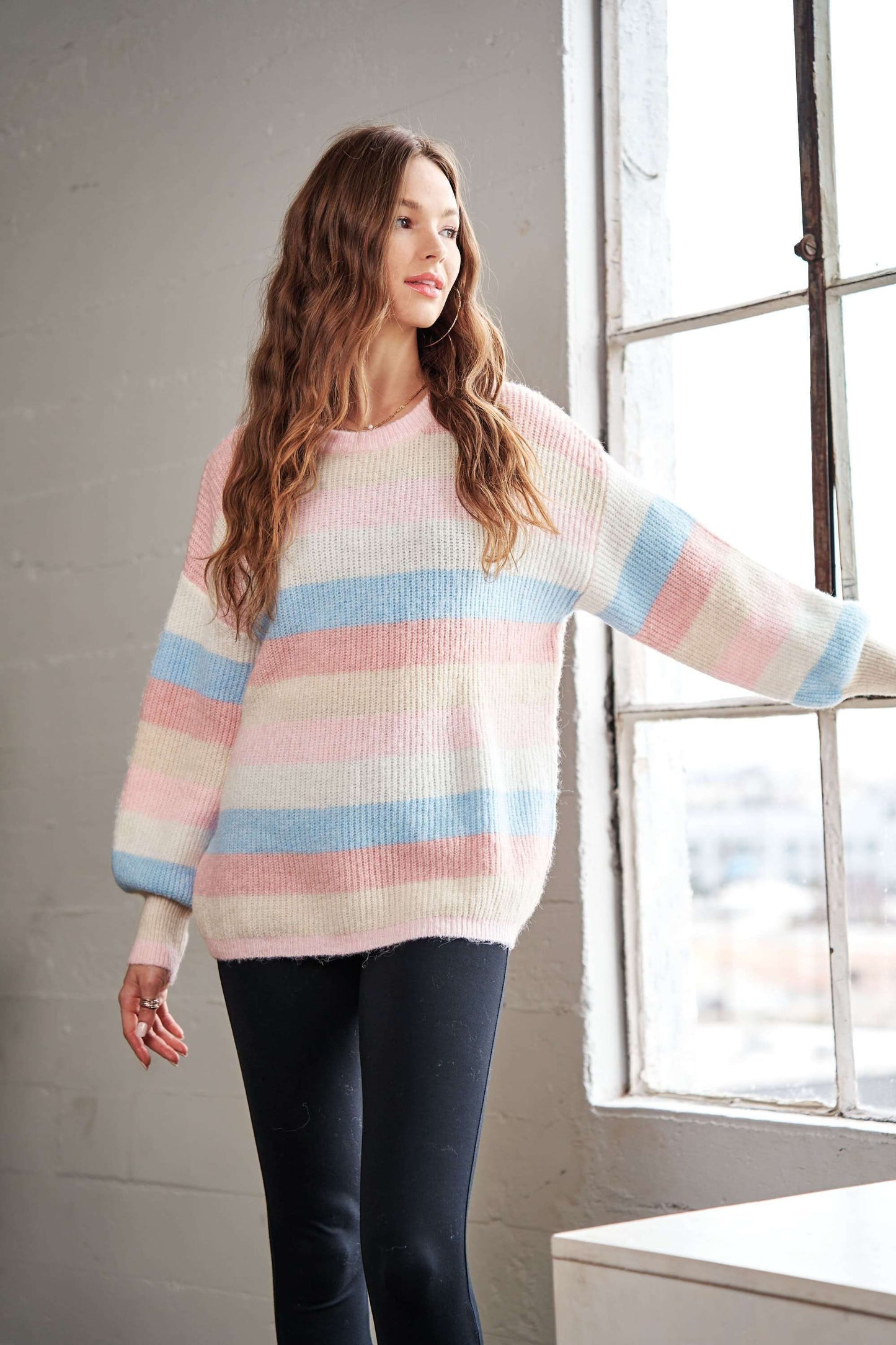 Pastel Dream Striped Sweater