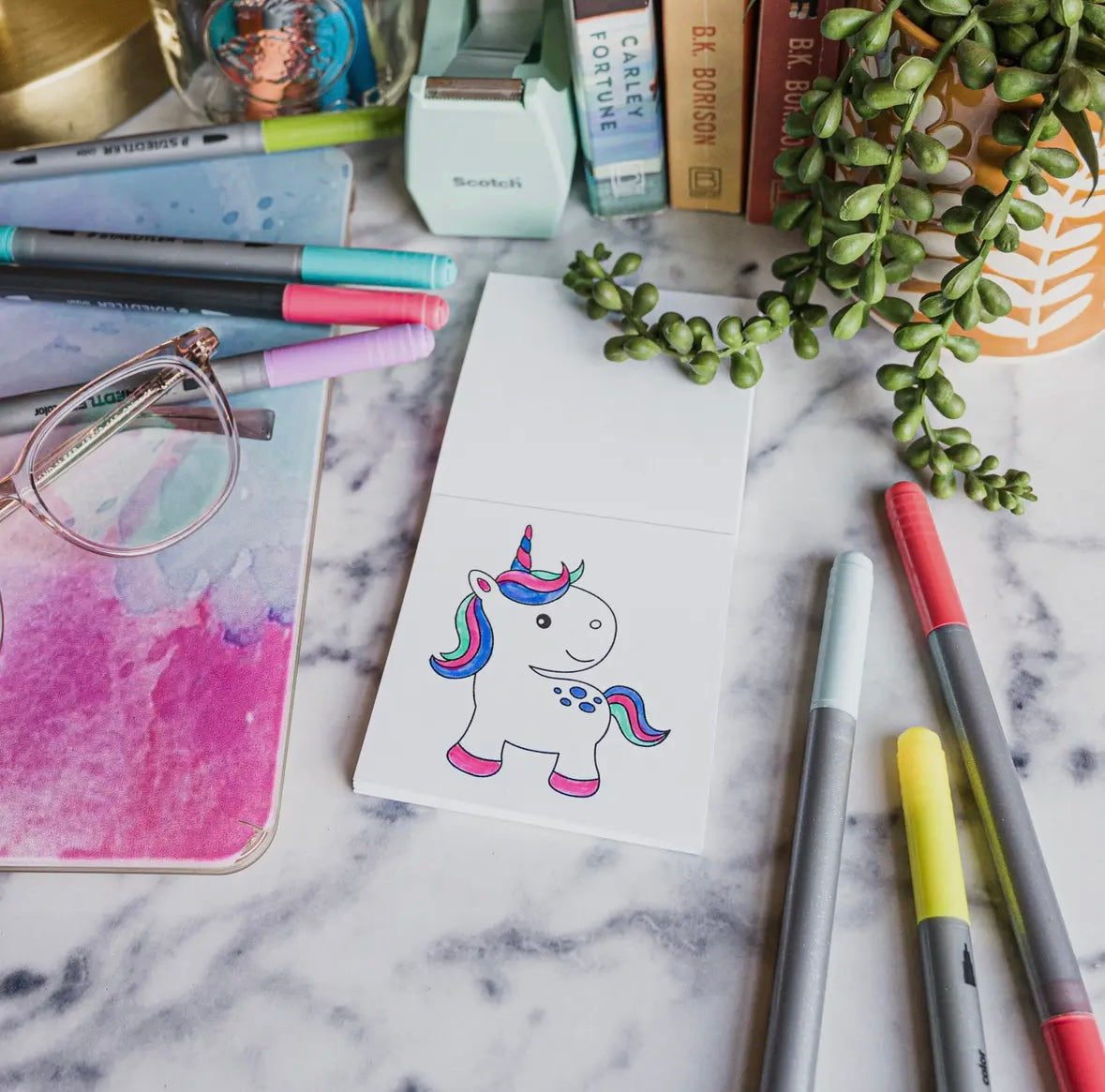 Mini Mythical and Magical Coloring Books