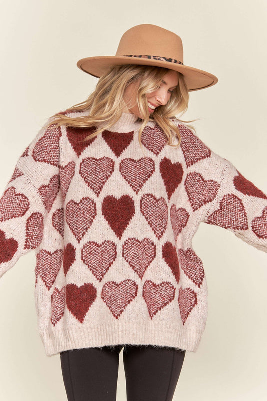 All Of My Heart Mock Neck Sweater
