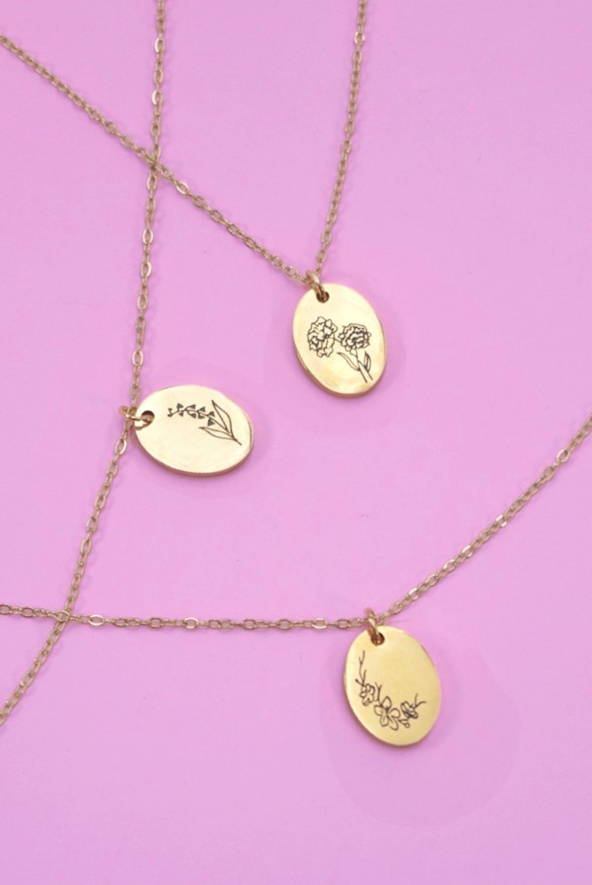 Birth Month Flower Necklace