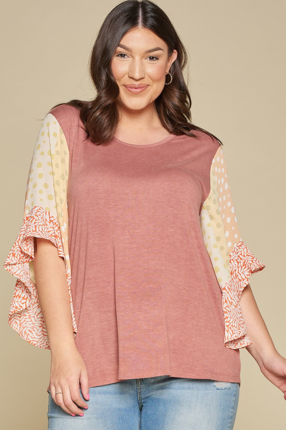 Bell Sleeve Mauve Top