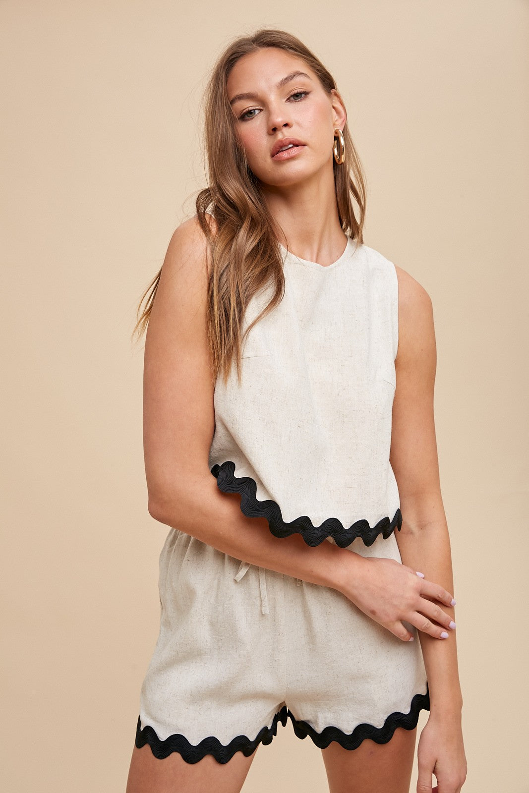 Ric Rac Trim Detailed Top