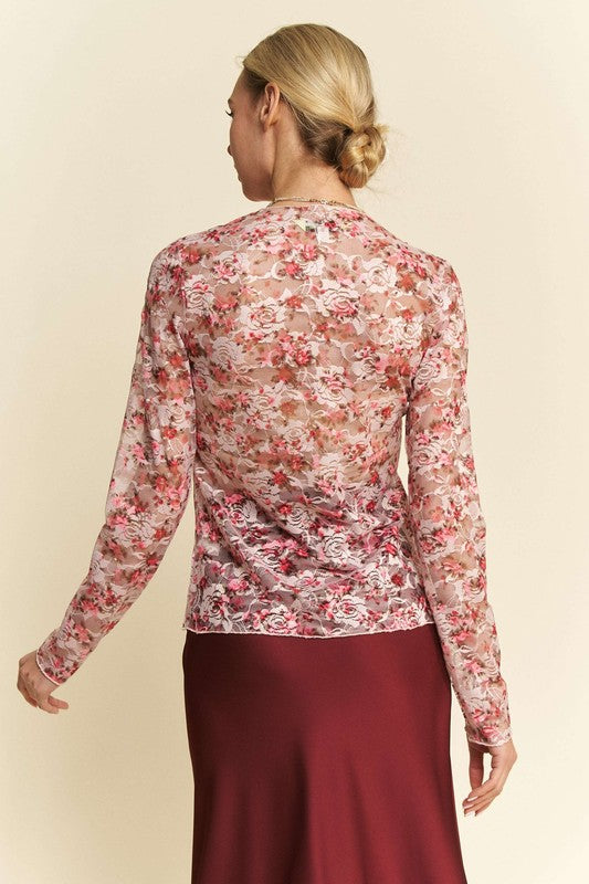 Fiona Floral Mesh Layering Top
