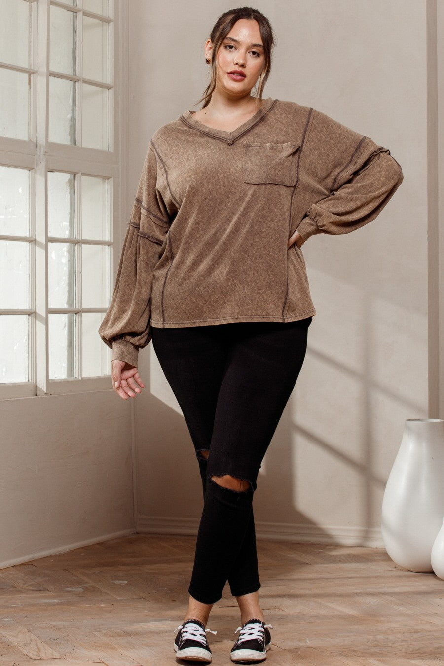 Mallory Washed Pocket Long Sleeve