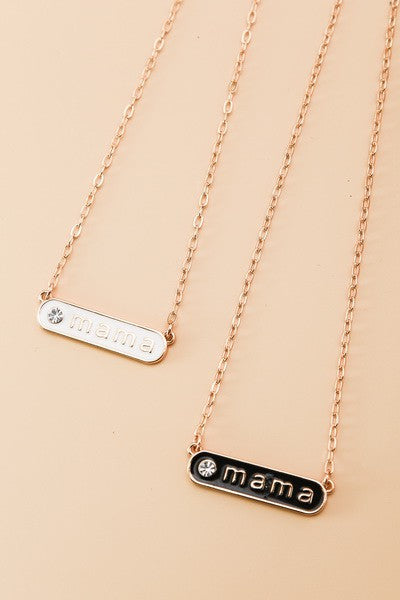 Mama bar necklace