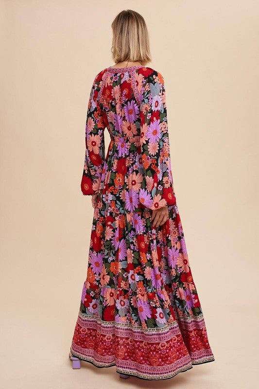 Aurora Petals Tiered Maxi Dress