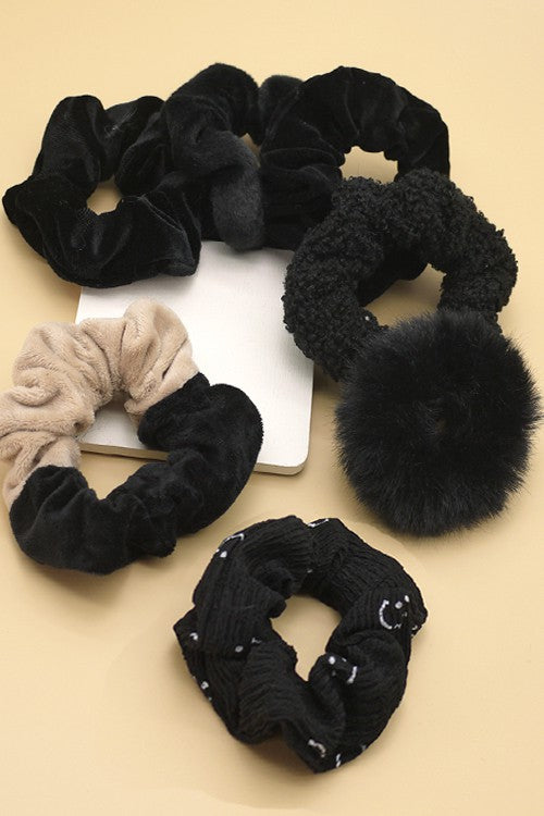 FOUR SETS - SUPER SOFT SCRUNCHES SET OF 7