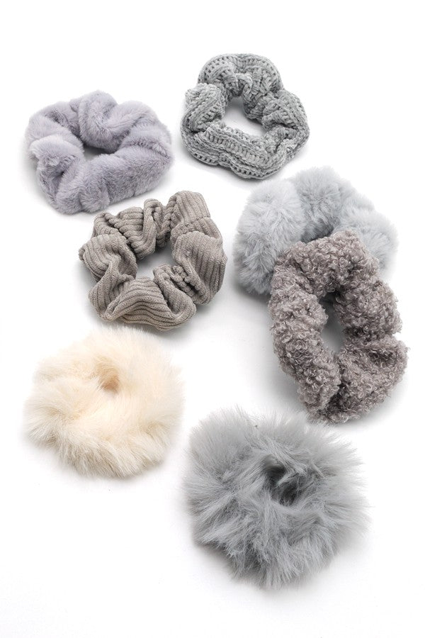 FOUR SETS - SUPER SOFT SCRUNCHES SET OF 7