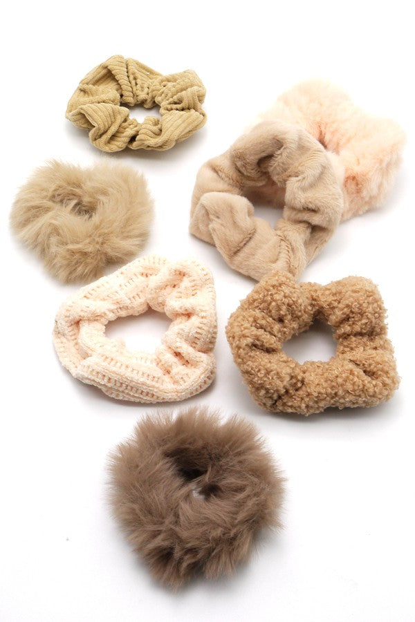 FOUR SETS - SUPER SOFT SCRUNCHES SET OF 7