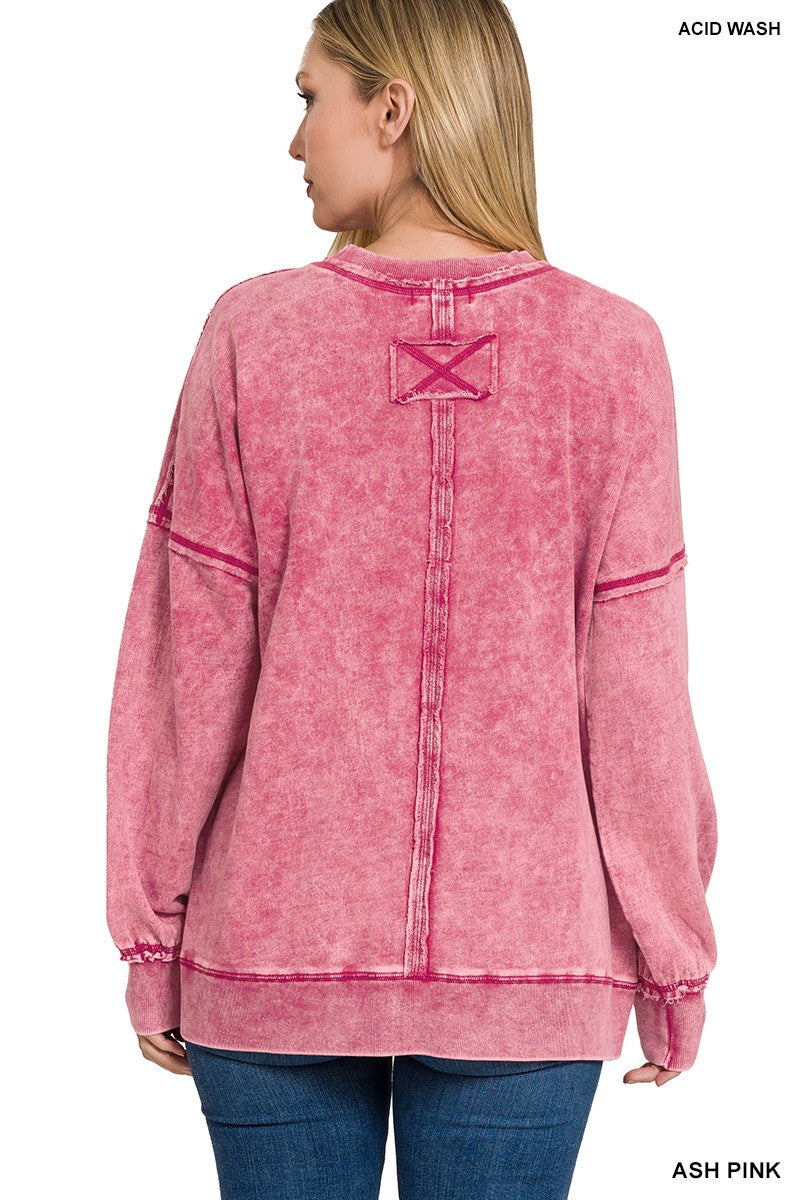 FIVE COLORS : Amelia French Terry Pocket Pullover