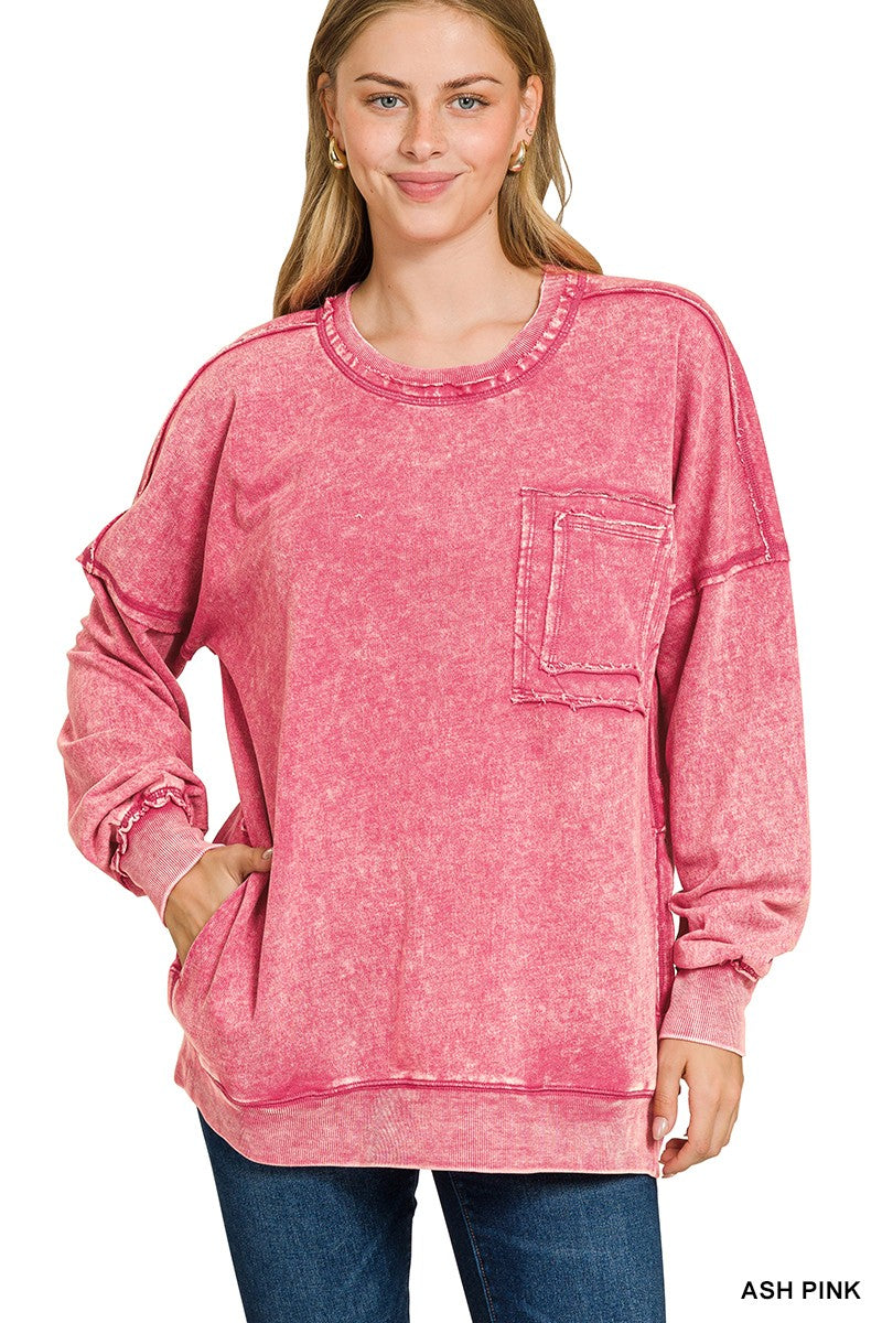 FIVE COLORS : Amelia French Terry Pocket Pullover