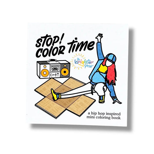 Stop! Color time mini coloring book