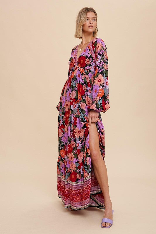 Aurora Petals Tiered Maxi Dress