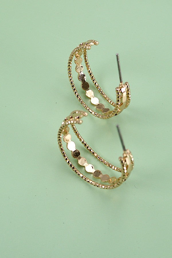 Trio Layer Hoop Earrings