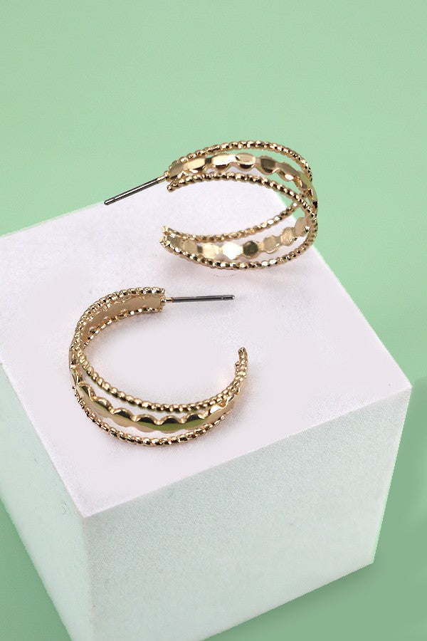 Trio Layer Hoop Earrings