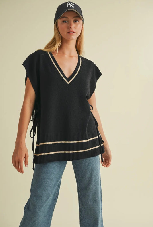 V-Neck Tie Vest