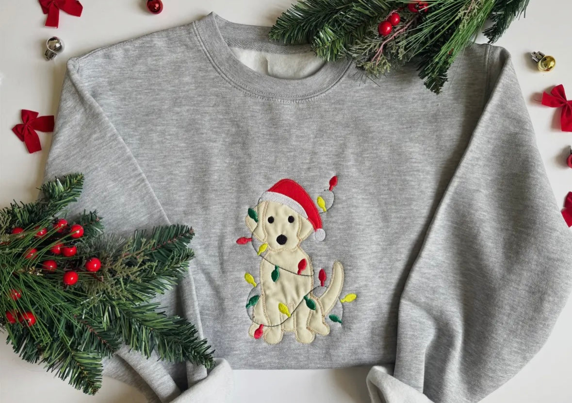 Merry Pupmas Embroidered Crewneck