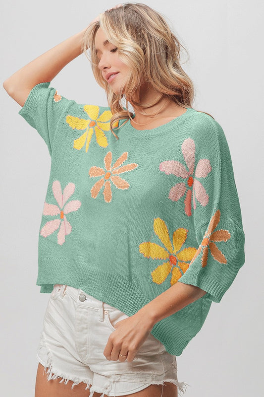 Flower Field Lightweight Sweater