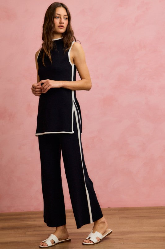 Contrast Pant Set