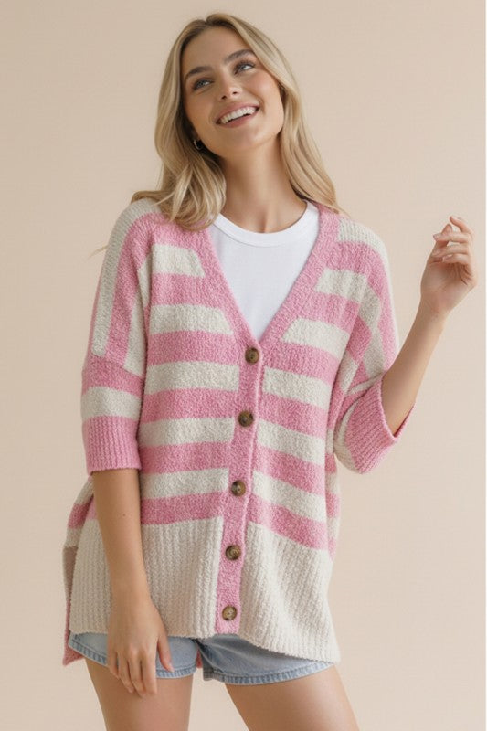 Stripe Button Down Top