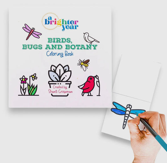 Birds Bugs and Botany Mini Coloring Book
