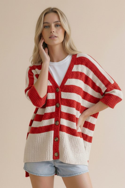 Stripe Button Down Top