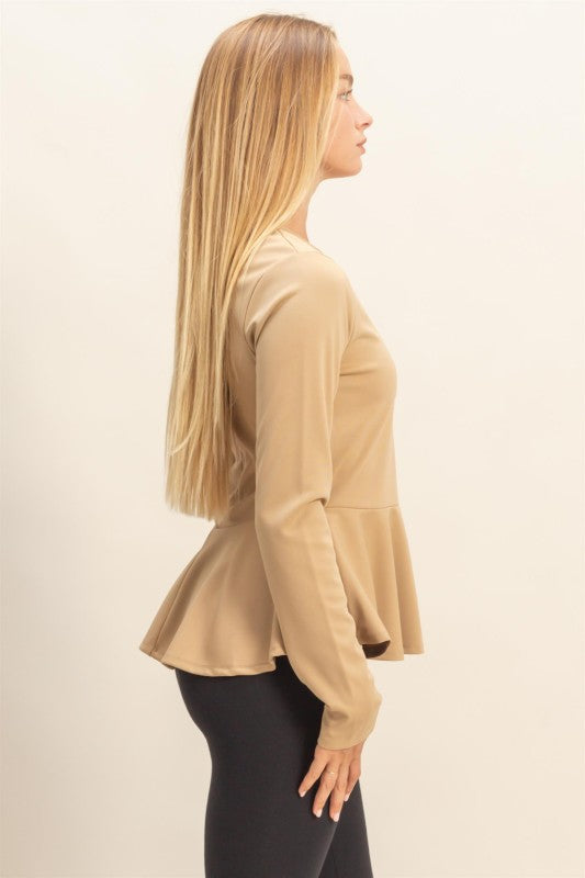 Peplum Tailored Top