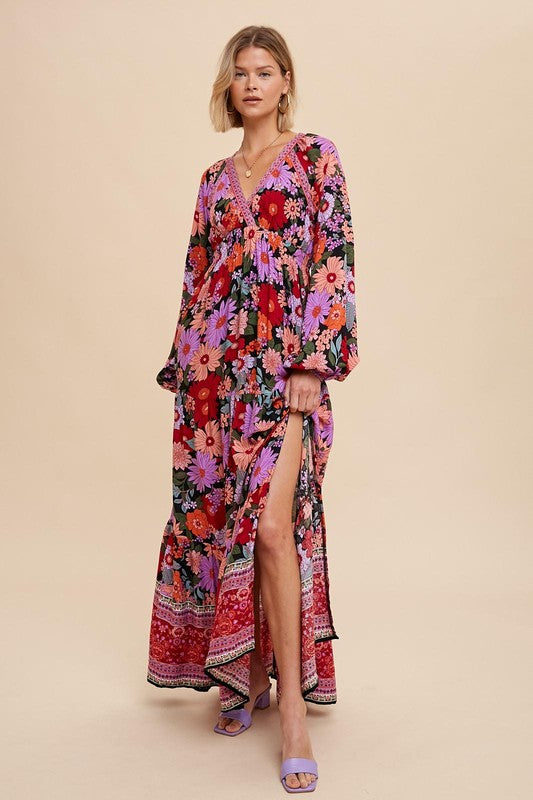 Aurora Petals Tiered Maxi Dress