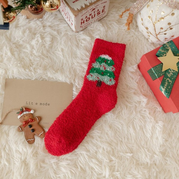 TWO STYLES : Holiday fuzzy Socks