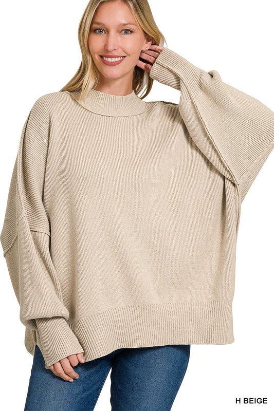 FOUR COLORS : All Neutral Oversized Sweater