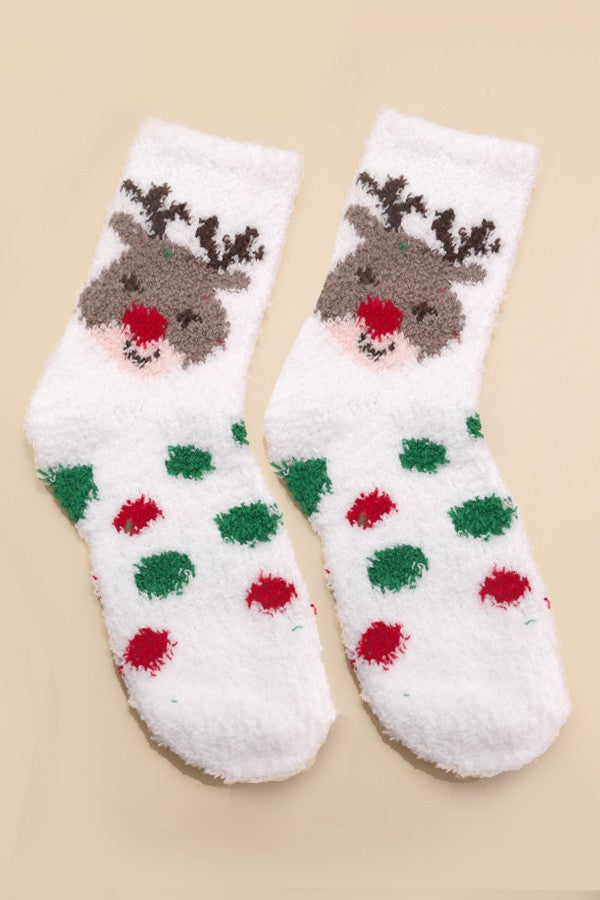 TWO STYLES : Holiday fuzzy Socks